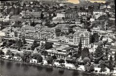 MODERN CARD Montreux the De luxe hotel And Its Swimming pool the Hospital And the Belmont Hotel