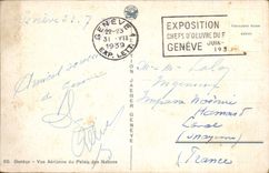 MODERN CARD Geneva Seen Air Of the Palate Of the Nations