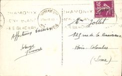 VINTAGE POSTCARD Chamonix Mont Blanc Parks Of Montenvers Mer Of Ice And Large Jorasses