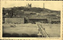 VINTAGE POSTCARD Law courts And Slope De Fourviere Lyon