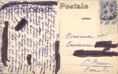 VINTAGE POSTCARD Rennes New Privileged Furnace bridge And Couronnee Statue Of Notre Dame Of the Miracles Virgin