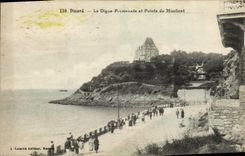CPA Dinard La Digue Promenade Et Pointe Du Moulinet