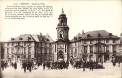 CPA Rennes Hotel De Ville Tramway
