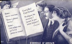 CPA Fantaisie Femme Evangile d'amour Ange 