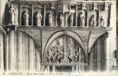 CPA Lamballe Eglise Notre Dame Detail du Jube 