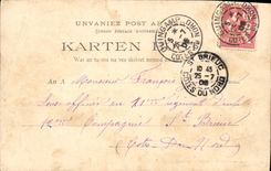 Monumento santo de Brieuc de la POSTAL de la VENDIMIA de los niños muertos para el folklore de Francia