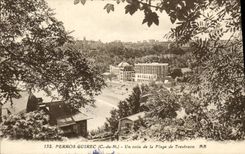 CPA Perros Guirec Un Coin de la Plage de Trestraou