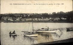 CPA Perros Guirec Le Port du Linkin et le Quartier Bateaux