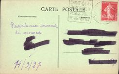 El St Quay de Portrieux de la POSTAL de la VENDIMIA el puerto tiene barcos de la alta marea