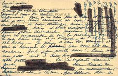 Valle Andre Chemin de la POSTAL de la VENDIMIA de la cornisa y del Verdelet