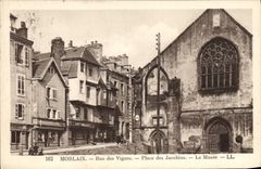 CPA Morlaix Rue des Vignes Place des Jacobins Le musee