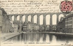 CPA Morlaix Place Cornic et Viaduc