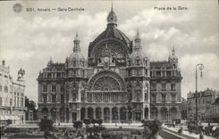 CPA Anvers Gare Centrale Place de la Gare