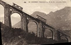 CPA Lourdes Funiculaire du Pic du Jer Le Grand Viaduc