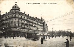 CPA Montpellier Place de la Comedie Tramway