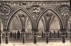 CPA Mont St Michel L'Abbaye Le Cloitre Detail