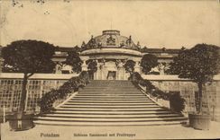 CPA Potsdam Schloss Sanssouci Mit Freitreppe