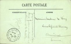 CPA Reims La Cathedrale Les Damnes Detail du tympan du portail du Jugement Dernier Diable