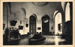 VINTAGE POSTCARD Caen College Matherhe Abbey With the men the visiting room