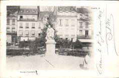 CPA Caen Statue d'Aubert