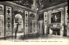 POSTAL Verasailles de la VENDIMIA la sala de estar del castillo de Diane