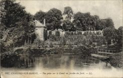 VINTAGE POSTCARD Trawl-nets On the Marne Seen from on the Canal with the Garden of Jard