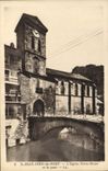 VINTAGE POSTCARD St Jean Foot of Port the Notre Dame Church and the bridge