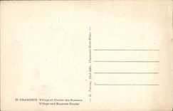 CPA Chamonix Village et glacier des Bossons