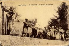 CPA Lourdes 3emestation du Calvaire