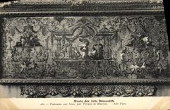 VINTAGE POSTCARD Museum Of Decorative Arts Panel on wood Varnished AMrtin