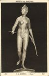 CPA Houdon Diane Musee du Louvre Paris Chasse Arc