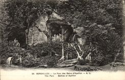 POSTAL Versalles de la VENDIMIA el parque de los baños de Apolo