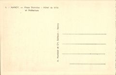 CPA Nancy Place Stanislas Hotel de Ville et Prefecture