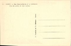 CPA Nancy Rue Maurice Barres et la Cathedrale une des grilles de Jean Lamour