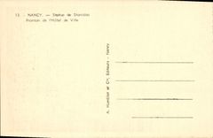 CPA Nancy Fronton de L'Hotel de Ville Statue de Lanislas