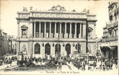 CPA Marseille Le Palais de la Bourse tramway