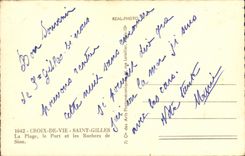 POSTAL MODERNA Croix de Vie Gil santo la playa el puerto y las rocas de Sion