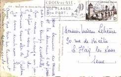 POSTAL Croix de Vie Gil santo de la VENDIMIA