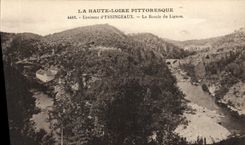 VINTAGE POSTCARD Surroundings of Yssingeaux the Loop of Lignon