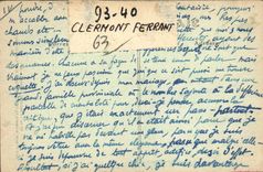 POSTAL Clermont-Ferrand de la VENDIMIA la calle de las grasas