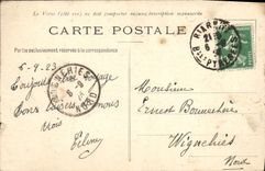 VINTAGE POSTCARD Biarritz Rock at sea with the Beach