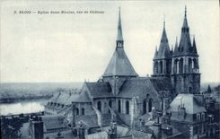 CPA Blois Eglise Saint Nicolas Vue Du Chateau