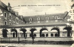 VINTAGE POSTCARD Nantes Street Gambetta Cloister of the Visitation