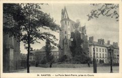 VINTAGE POSTCARD Nantes the Gate Saint Pierre Taken Of the Course