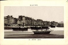 Puerto de la POSTAL de la VENDIMIA los barcos grandes de Quay