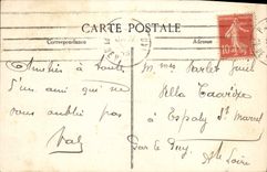 POSTAL París Patheon de la VENDIMIA y estatua de Jean-jacques Rousseau