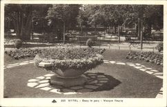 La POSTAL Vittel de la VENDIMIA en el parque floreció el lavabo