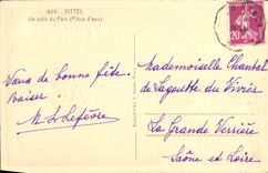 POSTAL Vittel de la VENDIMIA una esquina de la pieza del parque de agua