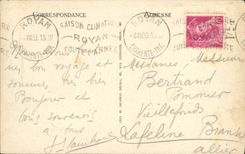 POSTAL Royan de la VENDIMIA la playa hacia Saint Jorte De Didonne