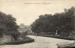 VINTAGE POSTCARD Luneville Thickets the Large Alley